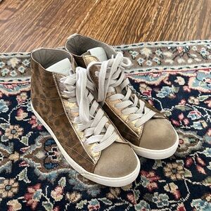All Saints Leopard Print High-Top Sneakers size 7